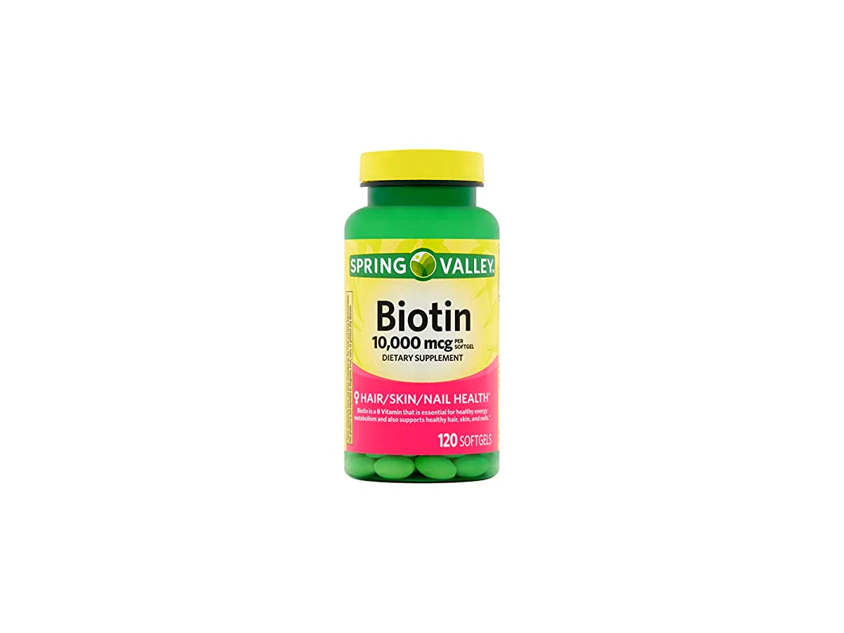 Spring Valley Biotin 10.000 mcg com Queratina 120 Softgels