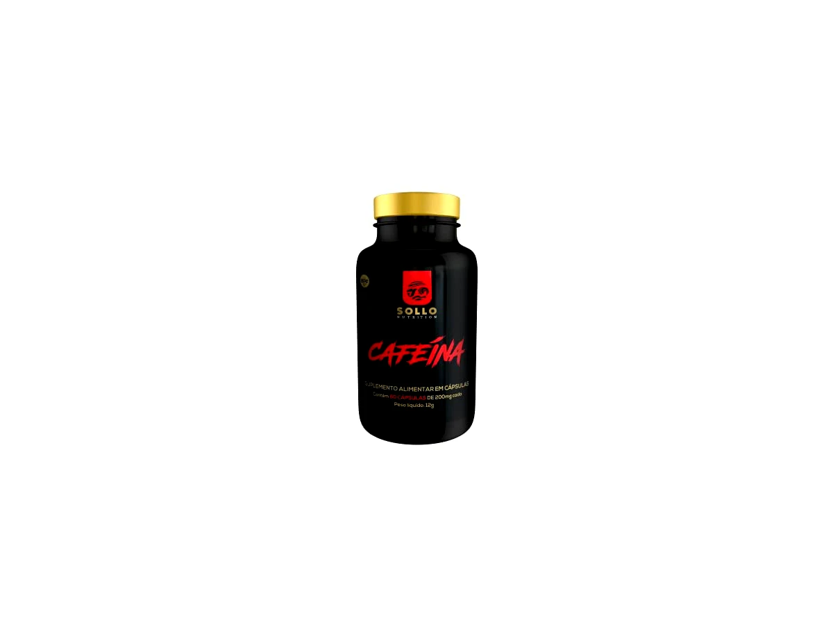 Cafeína 200mg - 60 Cápsulas - Sollo Nutrition