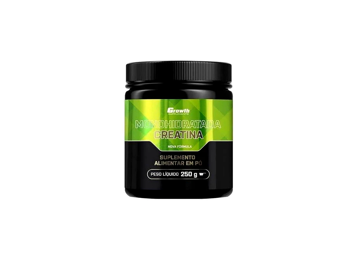 Creatina Monohidratada 100% Pura em Pó Sem Sabor - Growth Supplements (250g)