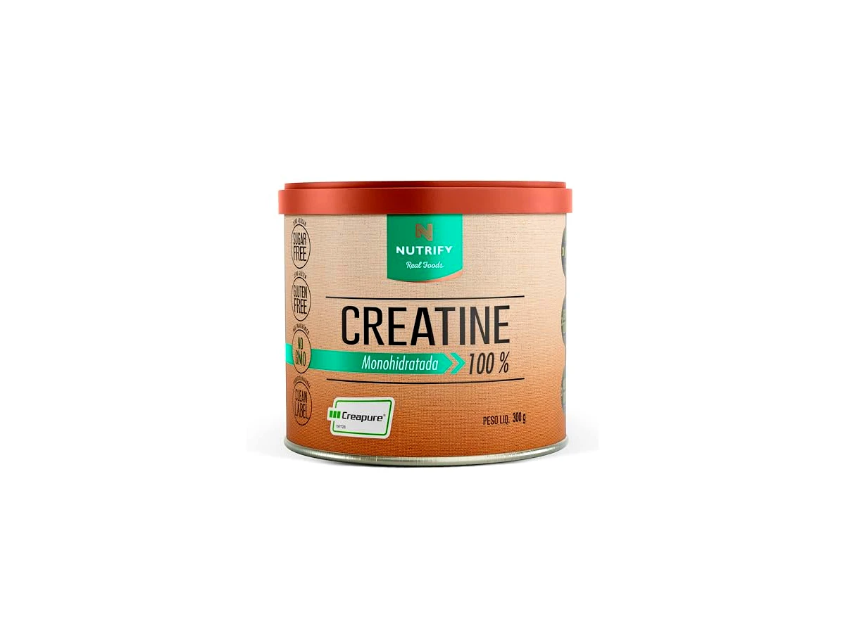 Nutrify Creatine Creapure®, sem sabor, pote 300 g, modelo 76823