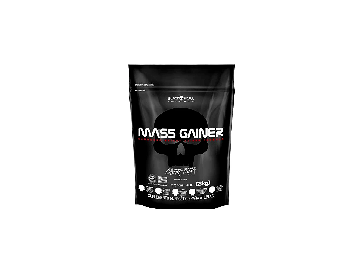 Monstrous Mass Sabor Chocolate Refil 3kg - Black Skull