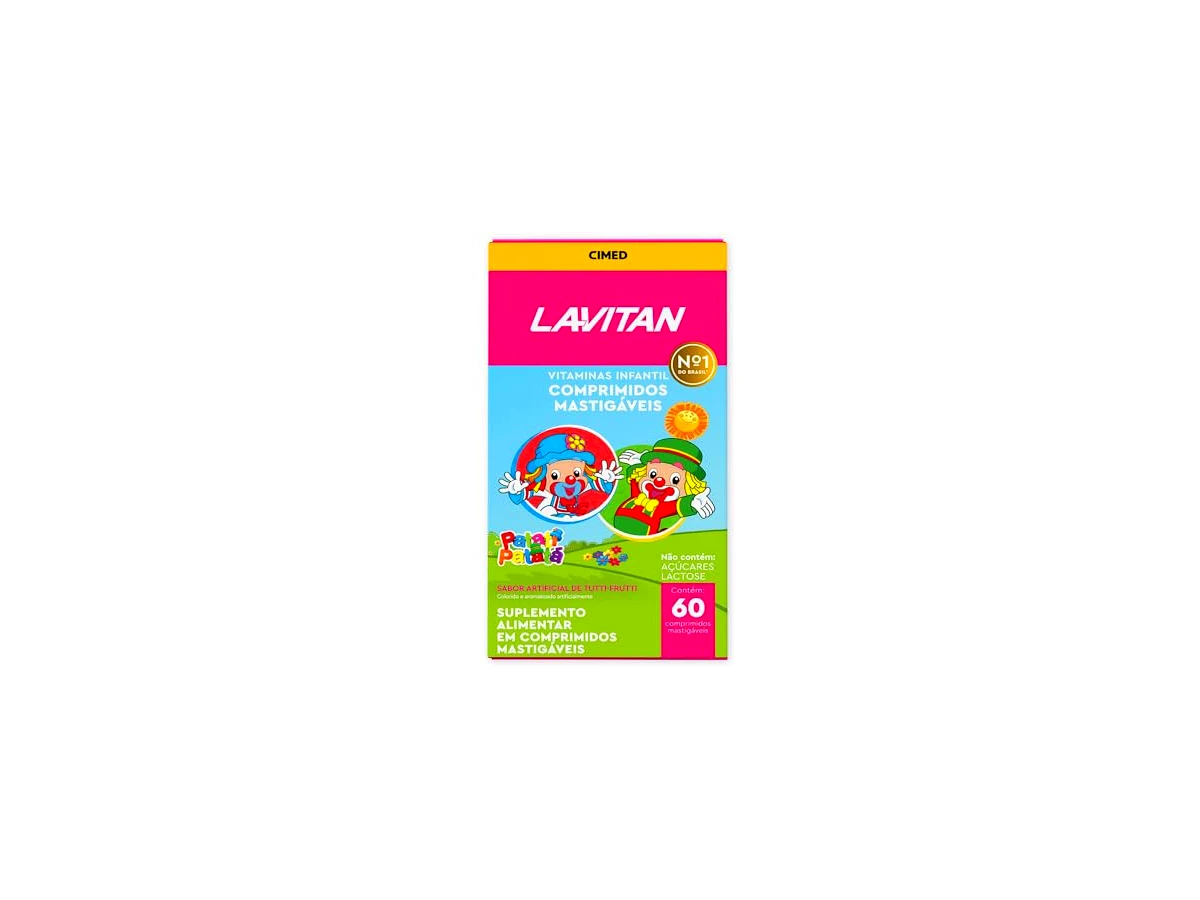 Lavitan Kids Multivitamínico Tutti-Frutti 60 Comprimidos Mastigáveis - Cimed