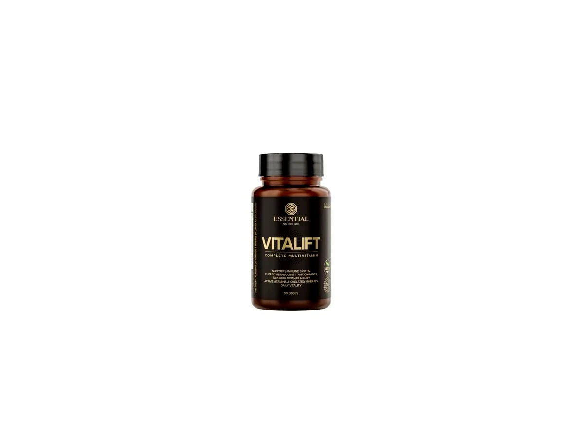 Essential Nutrition Vitalift — nova embalagem, 90 cápsulas vegetais, 90 doses