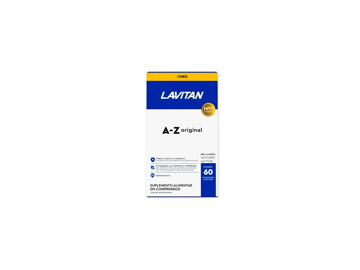 Lavitan AZ Original — embalagem individual com 60 comprimidos revestidos
