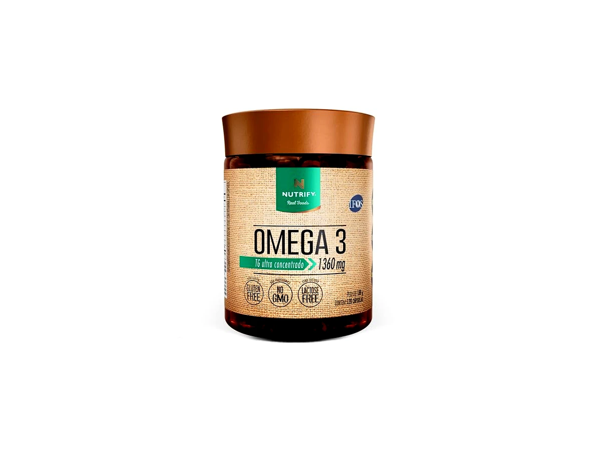 Nutrify Ômega 3 TG Ultraconcentrado 1360 mg com vitamina E, 120 cápsulas — não confundir com a versão de 200 cápsulas
