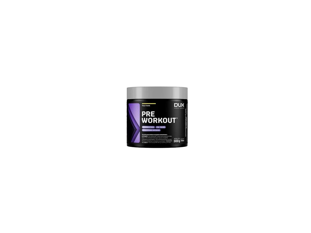 DUX Nutrition Pre Workout Original Bifásico 300 g — sabor Maçã Verde, SKU 411604056
