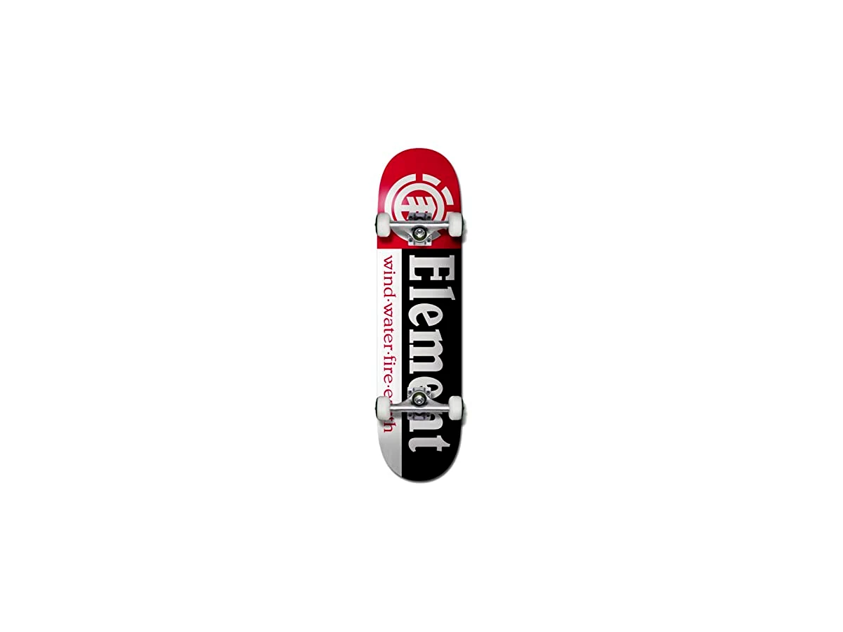 Skate Montado Element Section Complete Deck 8.0" com Trucks Raw 139mm e Rodas 52mm 99A