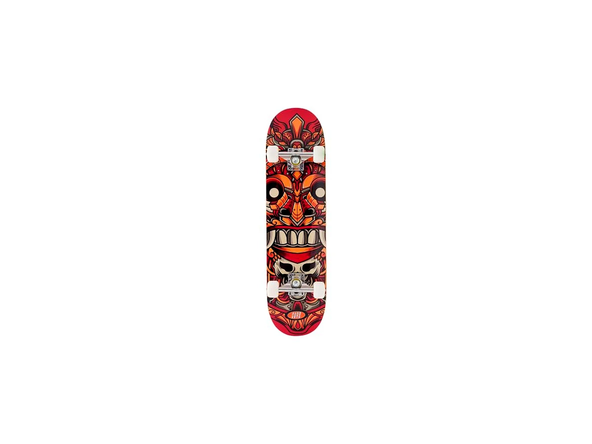 Skate Montado Kronik Caveira Mexicana Maple Iniciante 8.0" com Rodas 53mm 99A