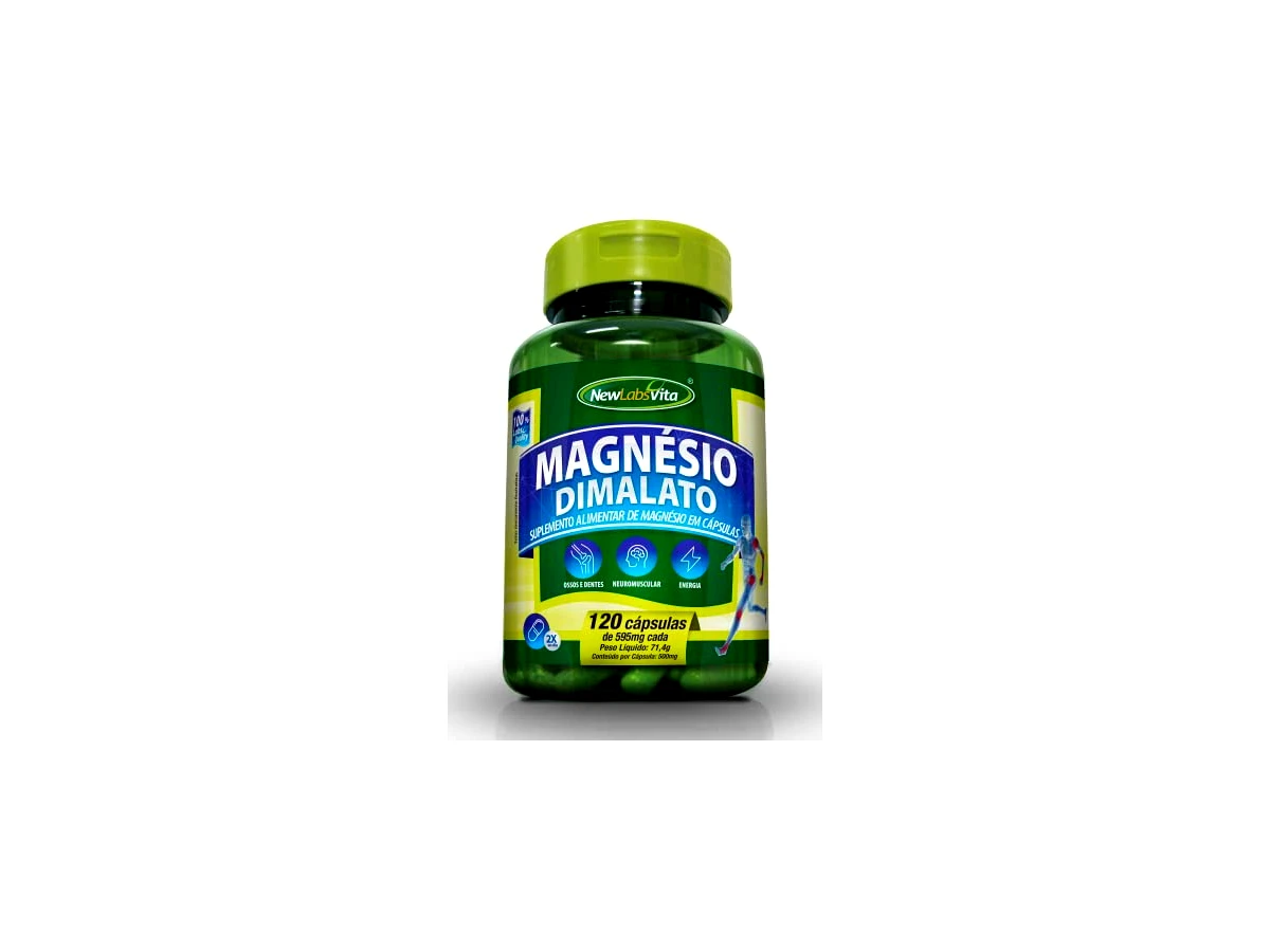 Magnésio Dimalato 500mg 120 Cápsulas - Vitafor