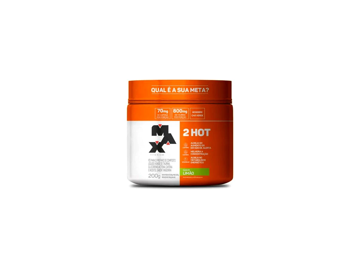 Max Titanium 2Hot Termogênico em Pó Sabor Limão (200g)