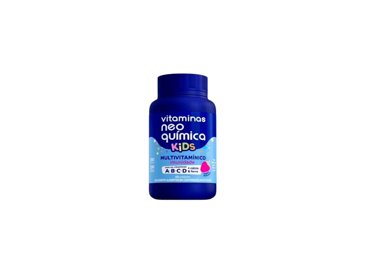Suplemento Alimentar Kids Imunidades Vitaminas Neo Química 60 Comprimidos Mastigáveis
