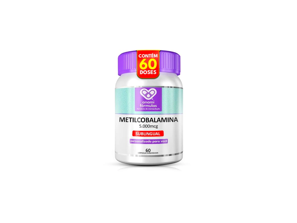 Metilcobalamina 5.000mcg Max Dose B12 Ativa Sublingual 60 Cápsulas