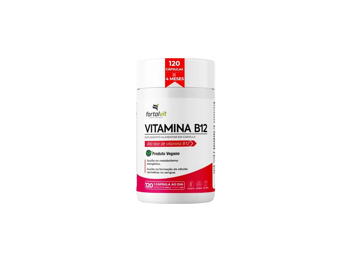 Vitamina B12 Ativa Metilcobalamina Longa Duração 60 Cápsulas - Fortalvit