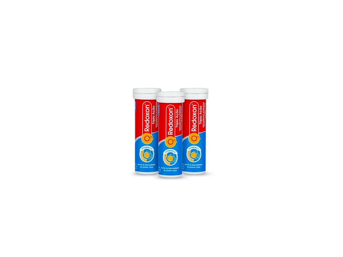 Redoxon Tripla Ação Vitamina C 1.000 mg + Vitamina D + Zinco, 30 comprimidos efervescentes