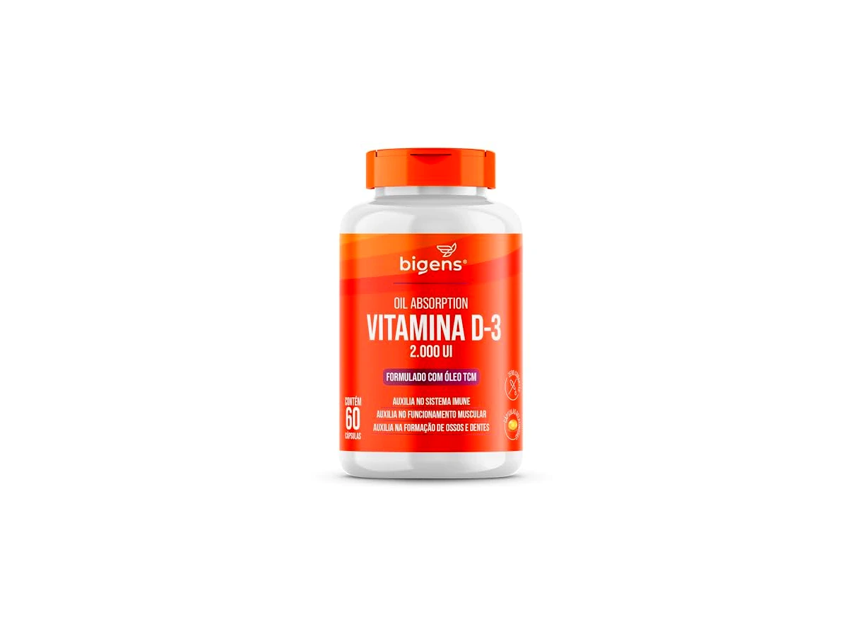 Vitamina D3 2000ui Em Óleo TCM (MCT) - 60 Cápsulas Softgel - Biogens