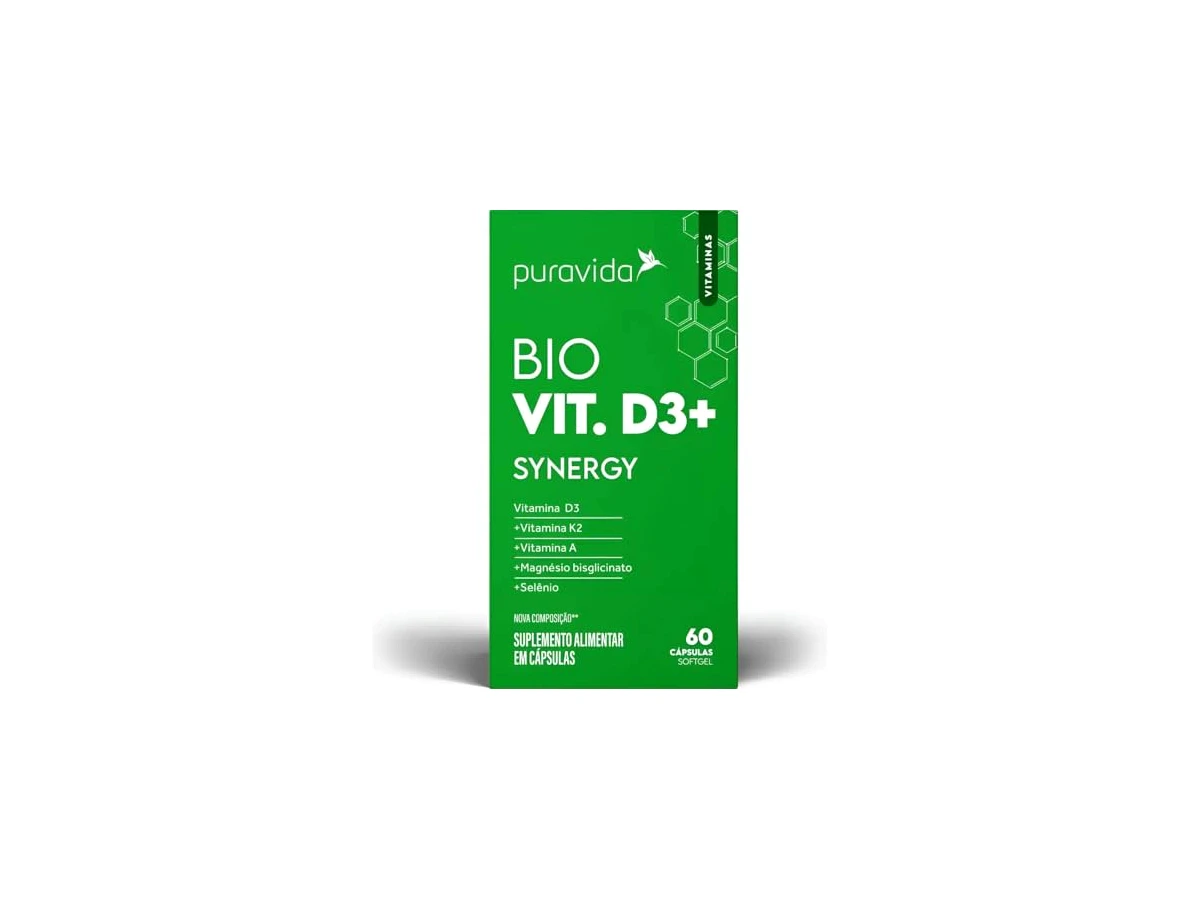 Vitamina D3 Synergy (Colecalciferol + Menaquinona MK-7) 2000 UI com Óleo de Girassol e TCM - 60 Cápsulas Gelatinosas - Essential Nutrition