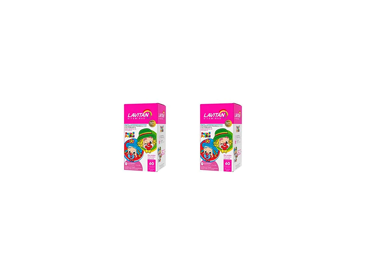 Lavitan Kids Infantil Multivitamínico e Mineral Sabor Tutti-Frutti 60 Comprimidos Mastigáveis - Cimed