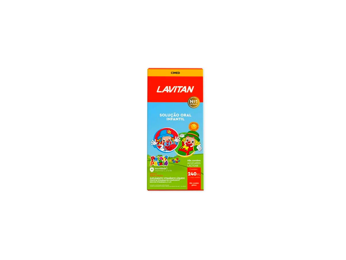 Vitamina Infantil Solução Oral Laranja Lavitan 240ml