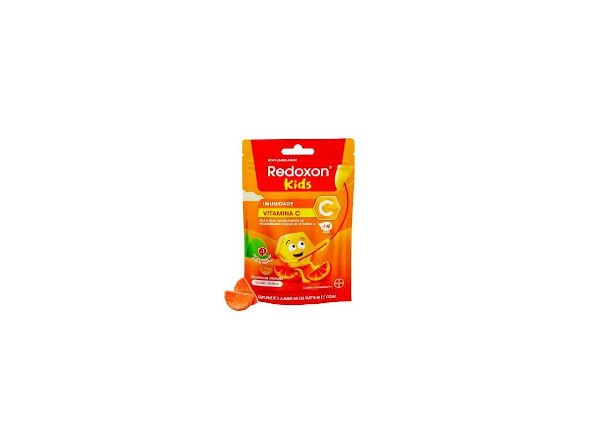 Redoxon Kids Vitamina C 30mg Sabor Laranja, Morango e Papaya - 30 Gomas