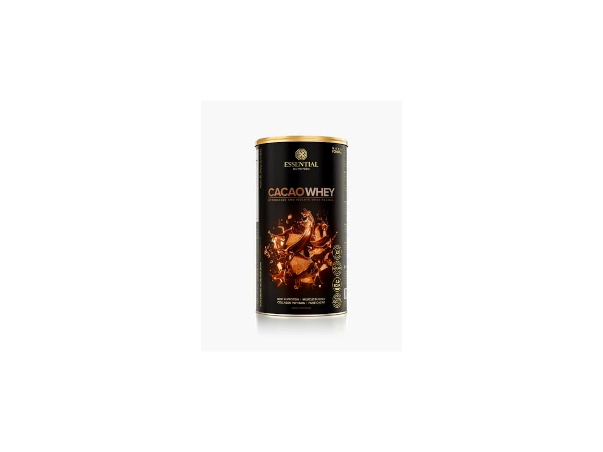 Essential Nutrition Cacao Whey (Whey Protein Isolado e Hidrolisado) - Lata 840g