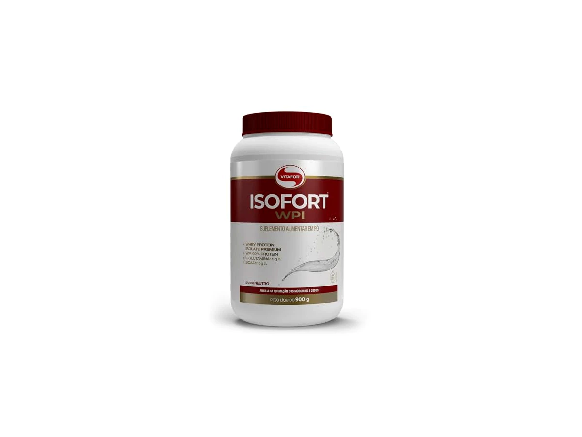 Vitafor ISOFORT WPI Whey Protein Isolado Neutro, pote 900 g