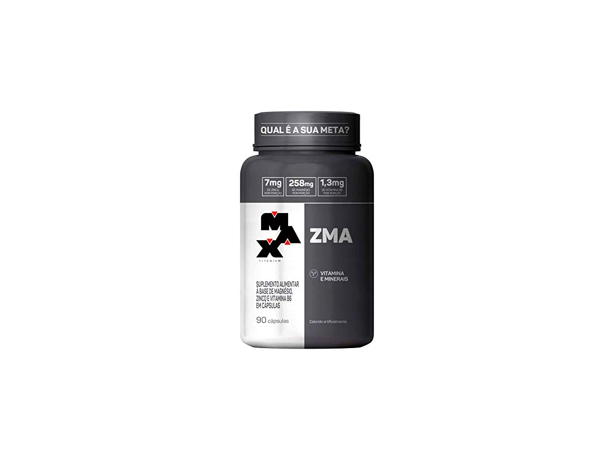 ZMA Max Titanium Suplemento Alimentar de Zinco e Magnésio 90 Cápsulas